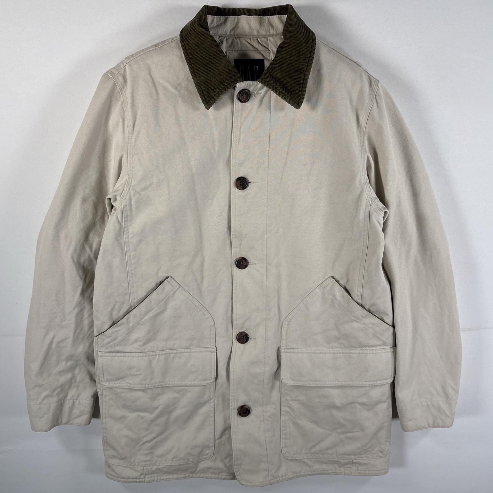 古着 00’s/00年代 ギャップ GAP カバーオール ハンティングジャケット 襟コーデュロイ S  ベージュ メンズ