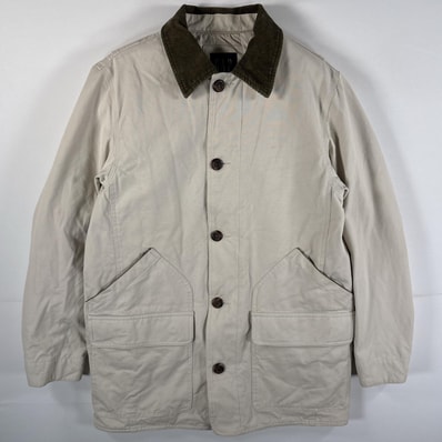 古着 00’s/00年代 ギャップ GAP カバーオール ハンティングジャケット 襟コーデュロイ S ベージュ メンズ
