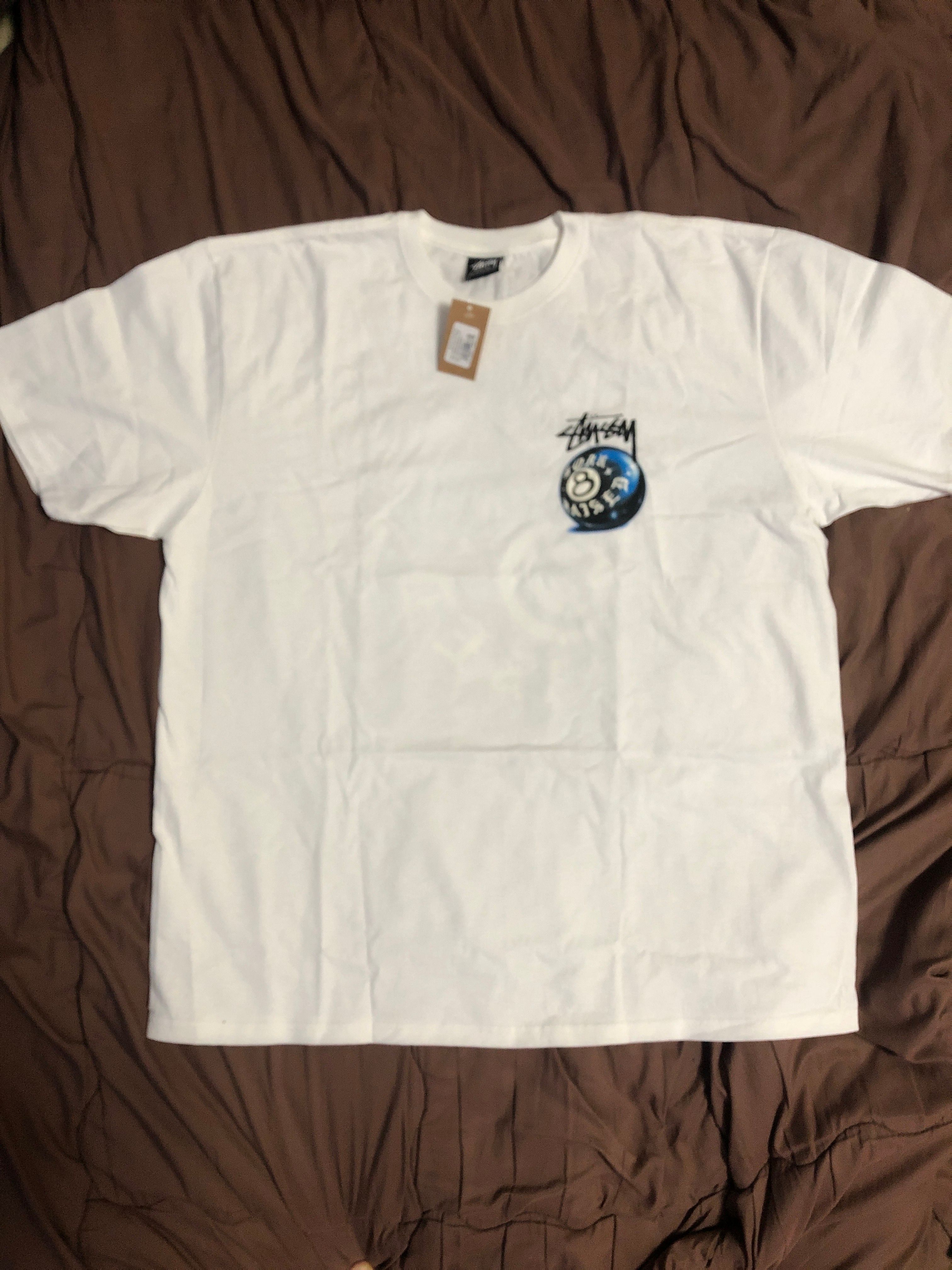 Stussy Born x Raised 8 Ball Tee "White"