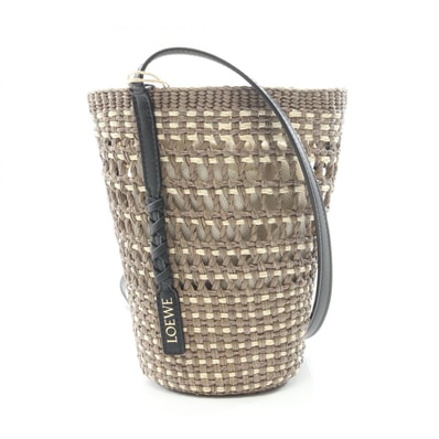 ロエベ LOEWE ブレイドポケット ショルダーバッグ バッグ レザー ラフィア レディース カーキ系 / ブラック系 C630IMBX020528 【新品】