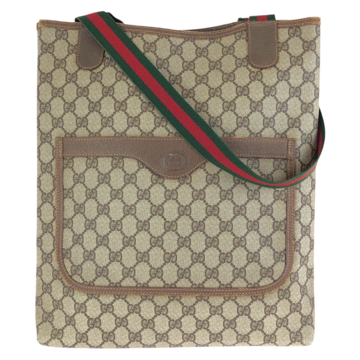 GUCCI グッチ オールドグッチ シェリーライン ベージュ ブラウン GGスプリームキャンバス トートバッグ ショルダーバッグ 603303 【中古】