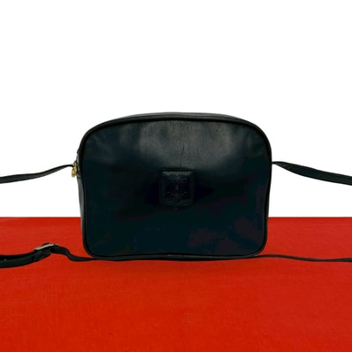 CELINE セリーヌ トリオンフ ロゴ レザー ショルダーバッグ ブラック
31153