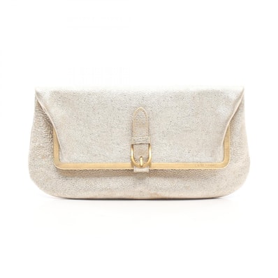 ジミーチュウ JIMMY CHOO セカンドバッグ クラッチバッグ バッグ レザー レディース ゴールド系 【中古】