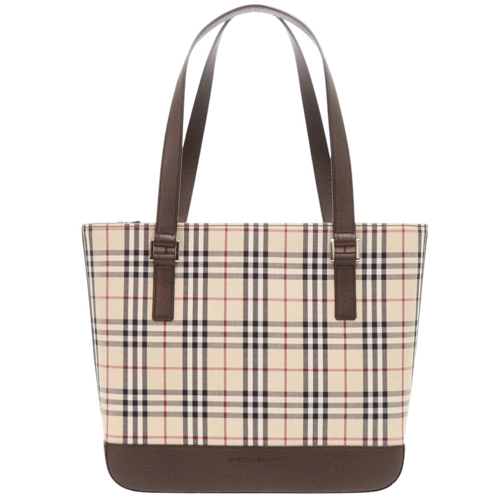 バーバリー ノバチェック キャンバス ベージュ ブラウン