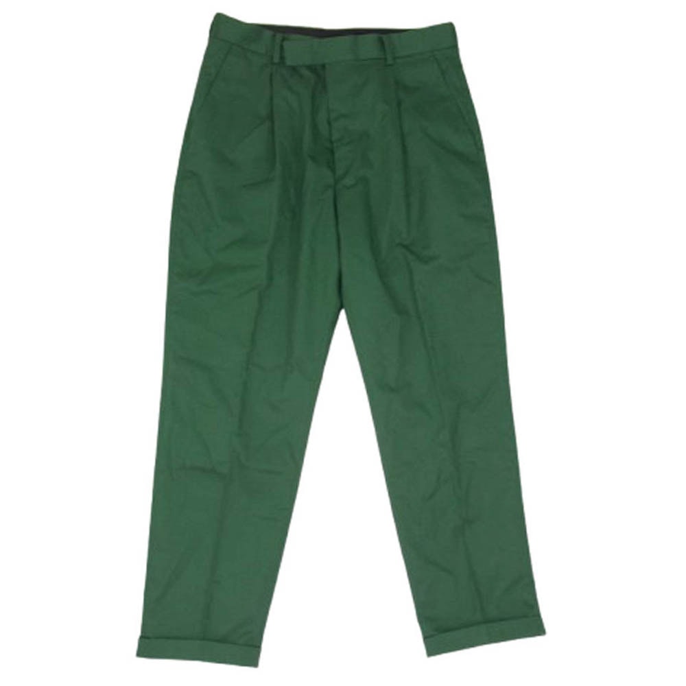 WACKO MARIA ワコマリア パンツ PLEATED TROUSERS プリーツ スラックス パンツ グリーン系 L【中古】