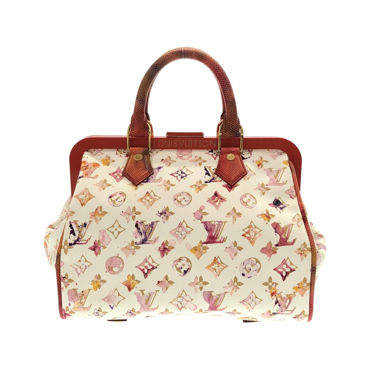 ルイヴィトン モノグラム ウォーターカラー+エキゾチックレザー スピーディ フレーム M95729 ボストンバッグ