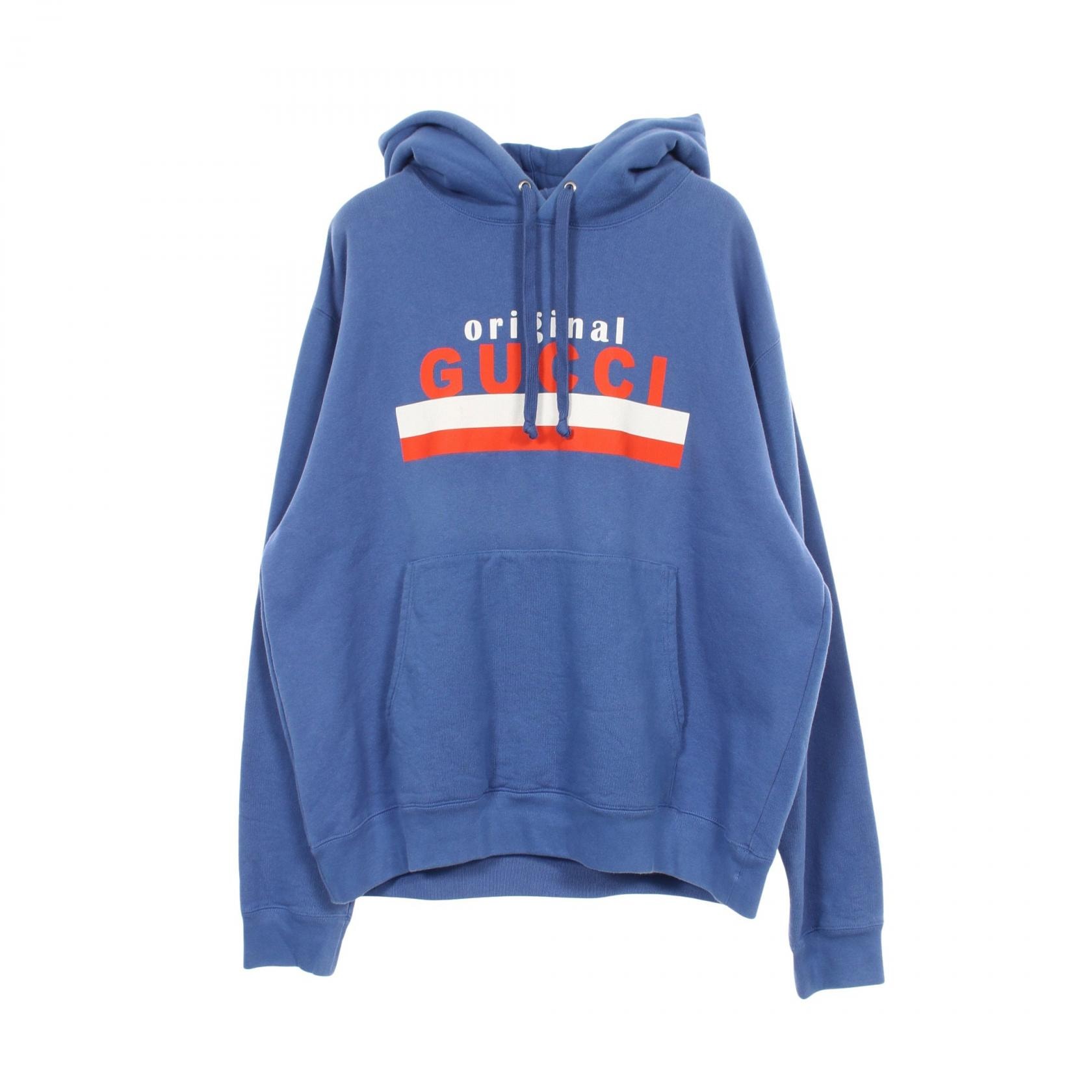 グッチ GUCCI original GUCCI パーカー 衣料品 トップス コットン メンズ ブルー系 626989 【中古】