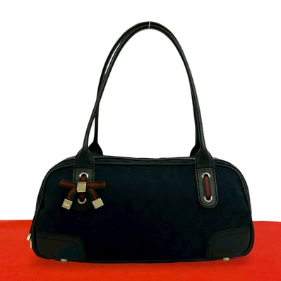 GUCCI グッチ プリンシー キャンバス レザー ショルダーバッグ ブラック
2872b
