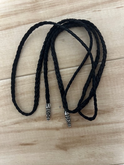 Chrome Hearts Tiny Scroll Leather Blade Chip "Silver"