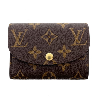 LOUIS VUITTON ルイ・ヴィトン ポルトモネ ロザリ コインケース M41939 モノグラム レザー ブラウン フューシャ レディース【中古】