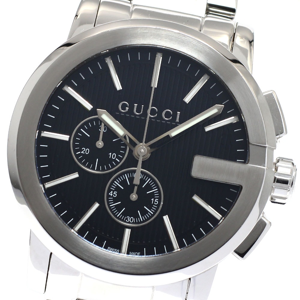 ★箱・保 グッチ Gクロノ  101.2/YA101204 メンズ 【中古】