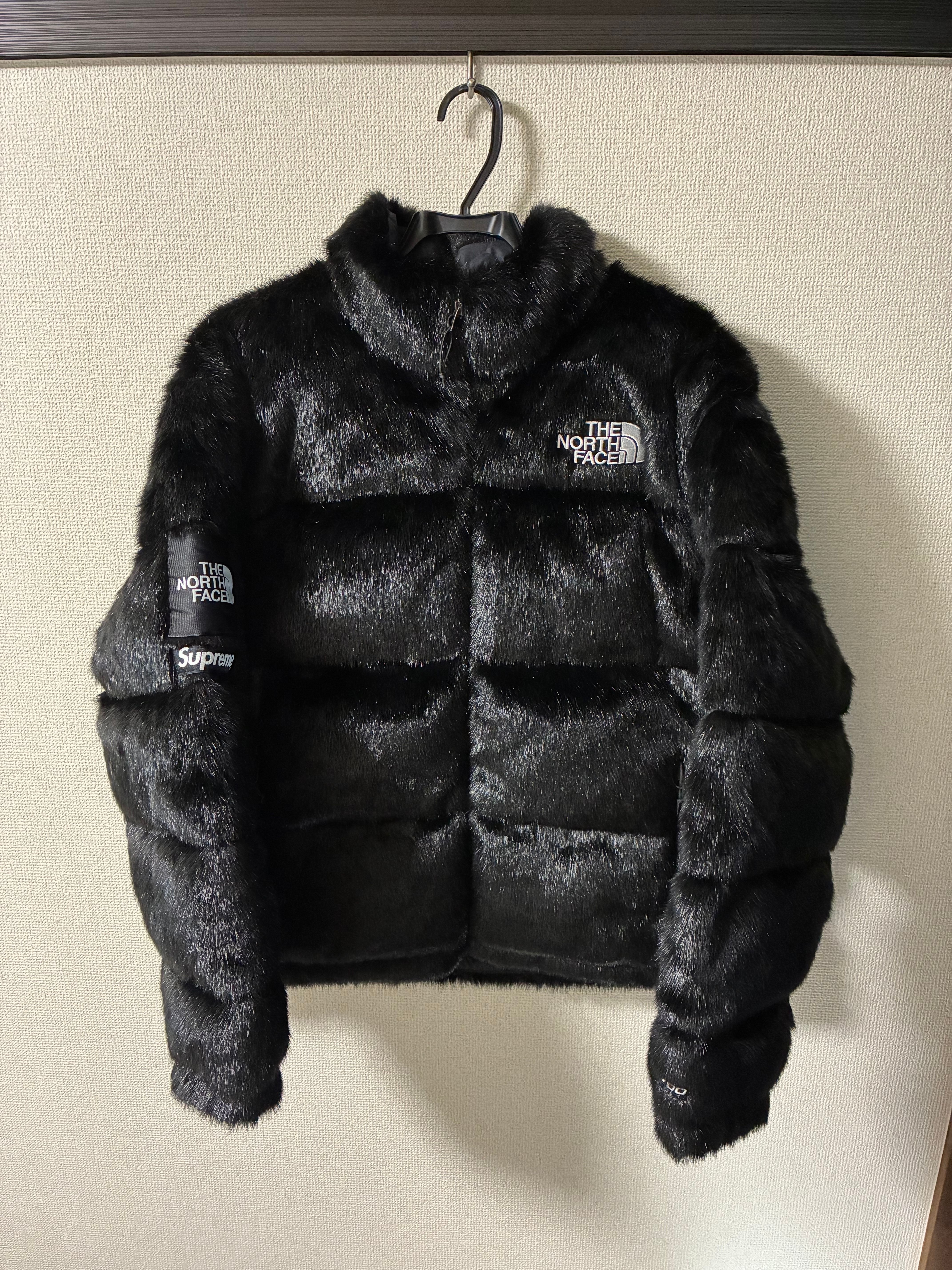 Supreme x The North Face Faux Fur Nuptse Jacket "Black"