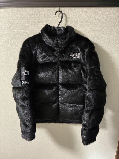 Supreme x The North Face Faux Fur Nuptse Jacket "Black"