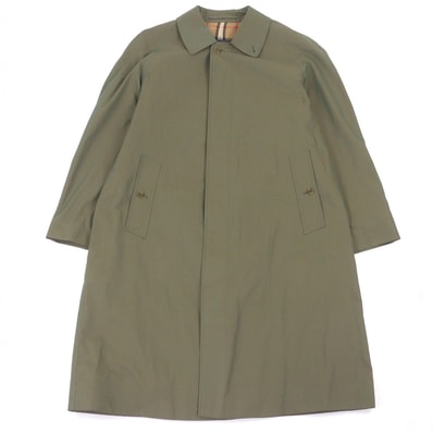 美品 バーバリー ステンカラーコート 玉虫色 メンズ BAA50-900-45