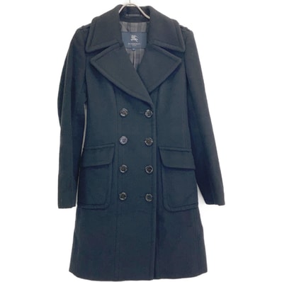 バーバリー ブラック FN050-941-09 アンゴラ×ウール ストームコート 40