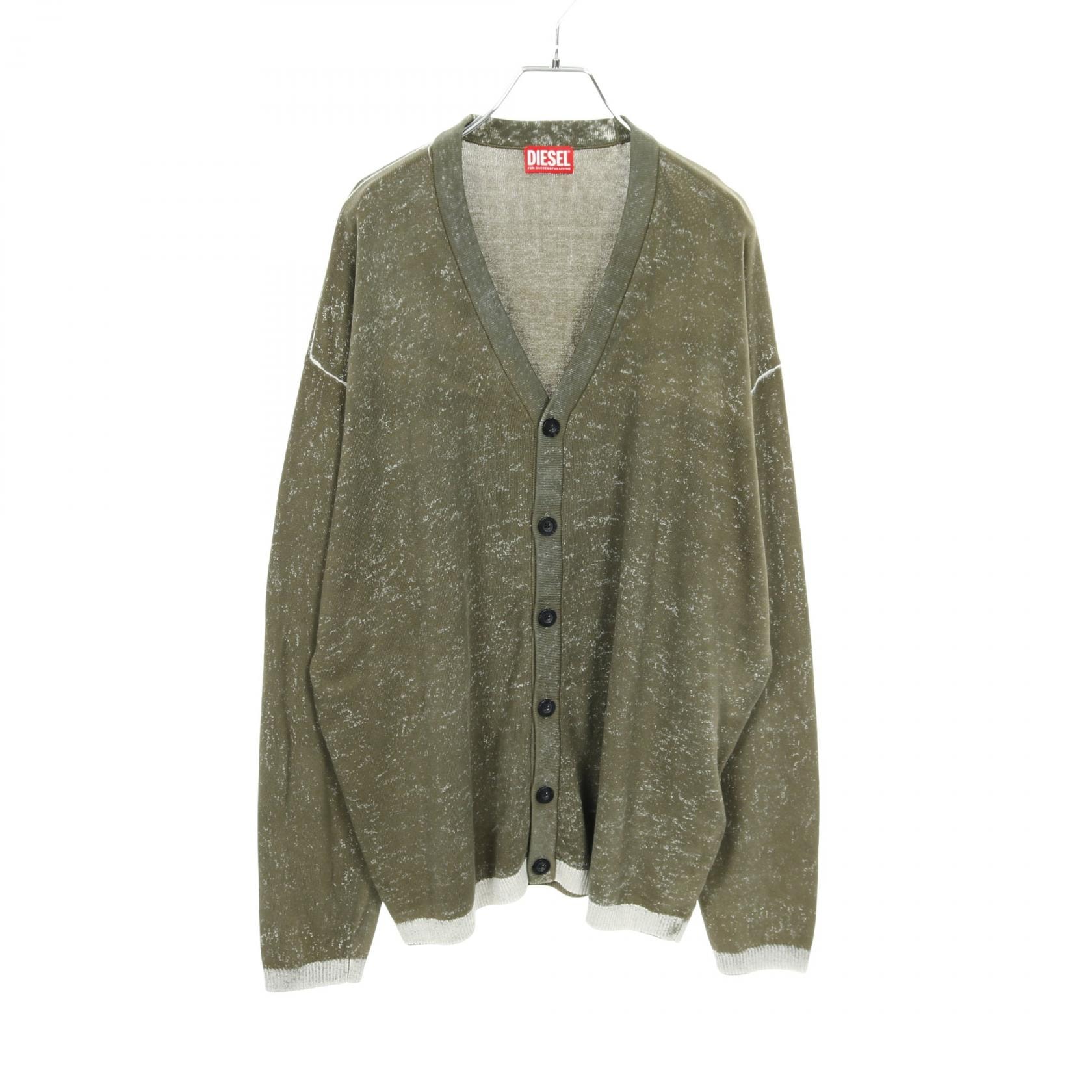 ディーゼル DIESEL K-LARENCE-CARDIGAN-B カーディガン 衣料品 トップス コットン メンズ カーキ系 【中古】