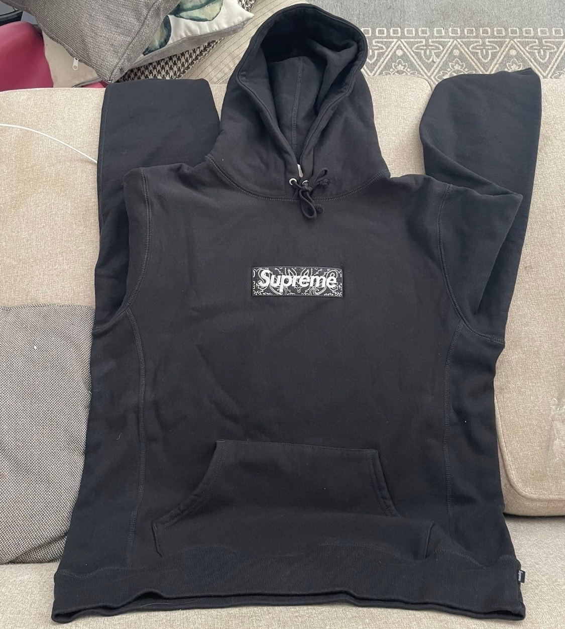 Supreme Bandana Box Logo Hooded Sweatshirt "Black"