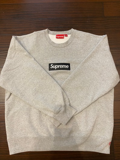 Supreme Box Logo Crewneck "Heather Grey" (22FW)