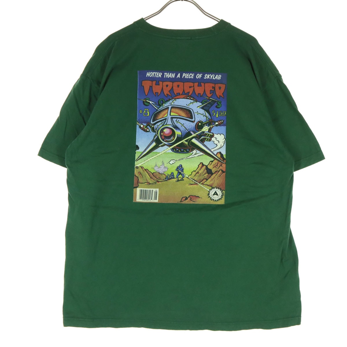 THRASHER スラッシャー コットン バックプリント 半袖 Tシャツ XL グリーン
