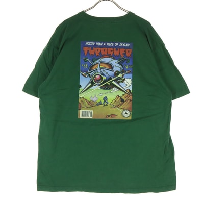 THRASHER スラッシャー コットン バックプリント 半袖 Tシャツ XL グリーン