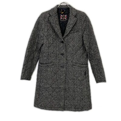 ラベンハム グレー 英国製 グレー×ブラック ツイード キルティング チェスターコート 38