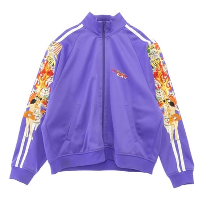 doublet ダブレット 18AW 18AW18BL78 CHAOS EMBROIDERY TRACK JACKET カオス エンブロイダリー 刺繍 トラック ジャケット ジップアップ ブルゾン パープル系 M【中古】