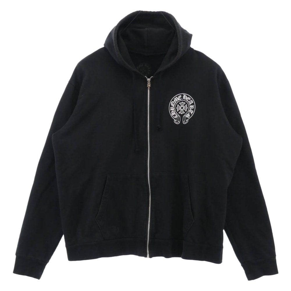 Chrome Hearts Malibu Limited Horseshoe Logo Zip Up Hoodie "Black"