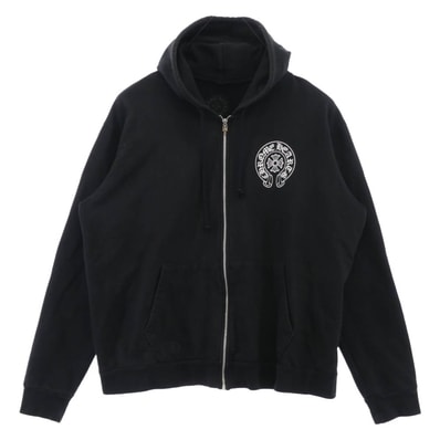 Chrome Hearts Malibu Limited Horseshoe Logo Zip Up Hoodie "Black"