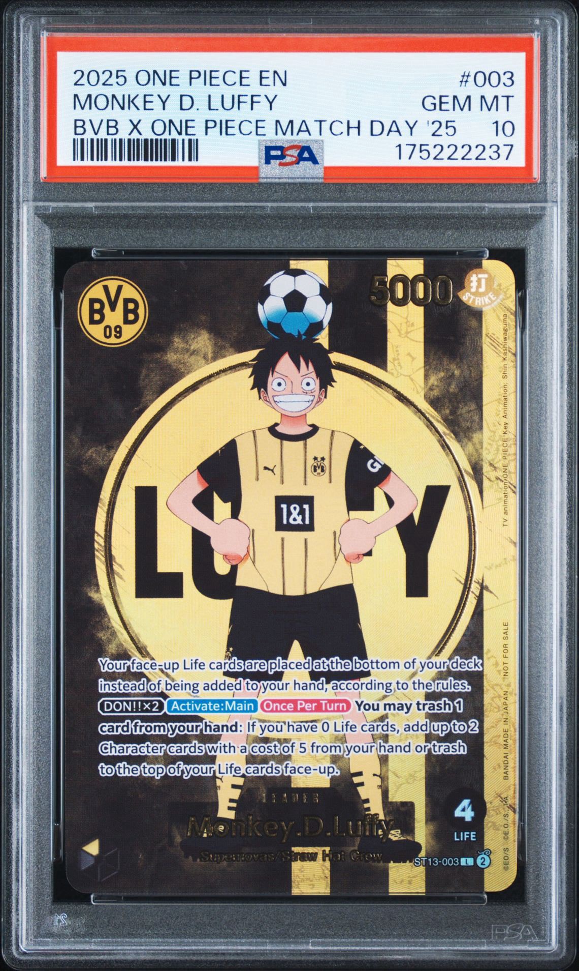 PSA10】モンキー・D・ルフィ L [ST13-003]【英語版】(プロモーション