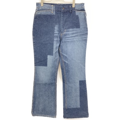 ニードルズ ブルー パッチワーク デニムパンツ S