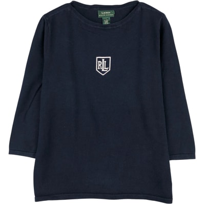 古着 ラルフローレン Ralph Lauren LAUREN ローレン 七分袖 コットンニットセーター レディースL相当/eaa589272