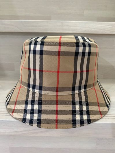 Burberry Vintage Check Technical Cotton Bucket Hat "Archive Beige"