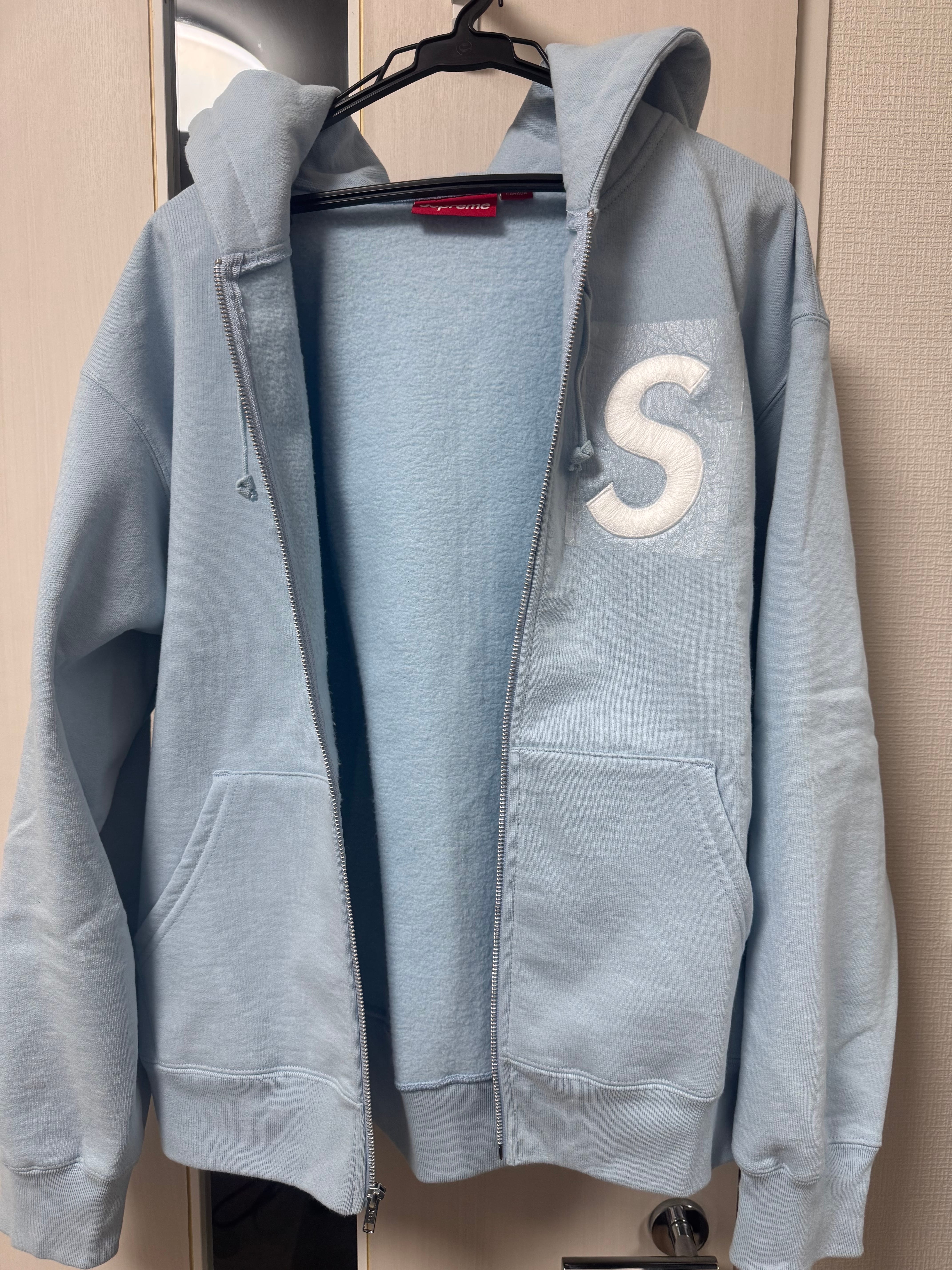 Supreme S Logo Zip Up Hooded Sweatshirt (25FW) "Light Blue"