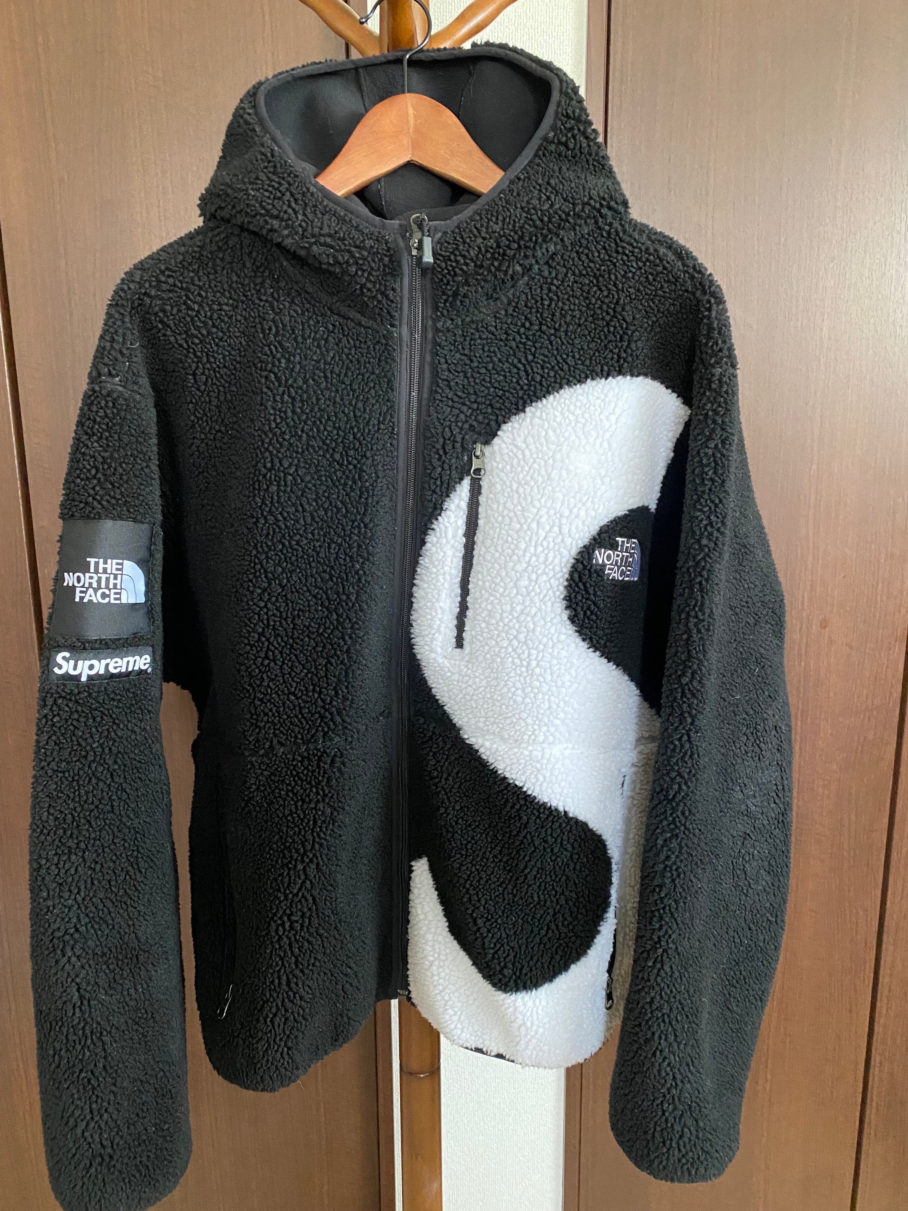 Supreme x The North Face S Logo Hooded Fleece Jacket "Black"