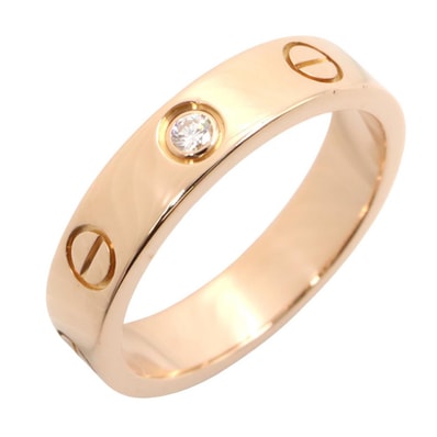 カルティエ CARTIER ミニラブリング 1PD リング・指輪 ジュエリー K18PG(ピンクゴールド) ダイヤモンド レディース ゴールド系 / クリア系 B4050700 【中古】