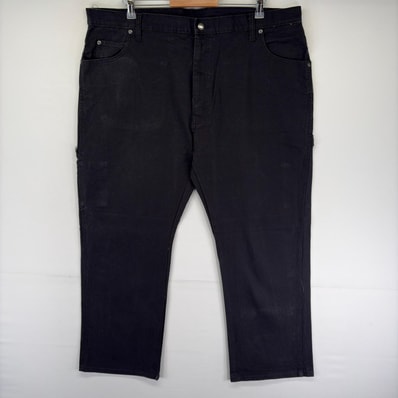 古着 ディッキーズ Dickies ダック パンツ ハンマーループ 大きいサイズ スパナポケット ジッパーフライ w40 L30 ブラック系 メンズ
