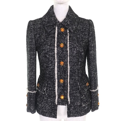 未使用品 ドルチェ&ガッバーナ
ジャケット ブラック レディース 36 F28PGT