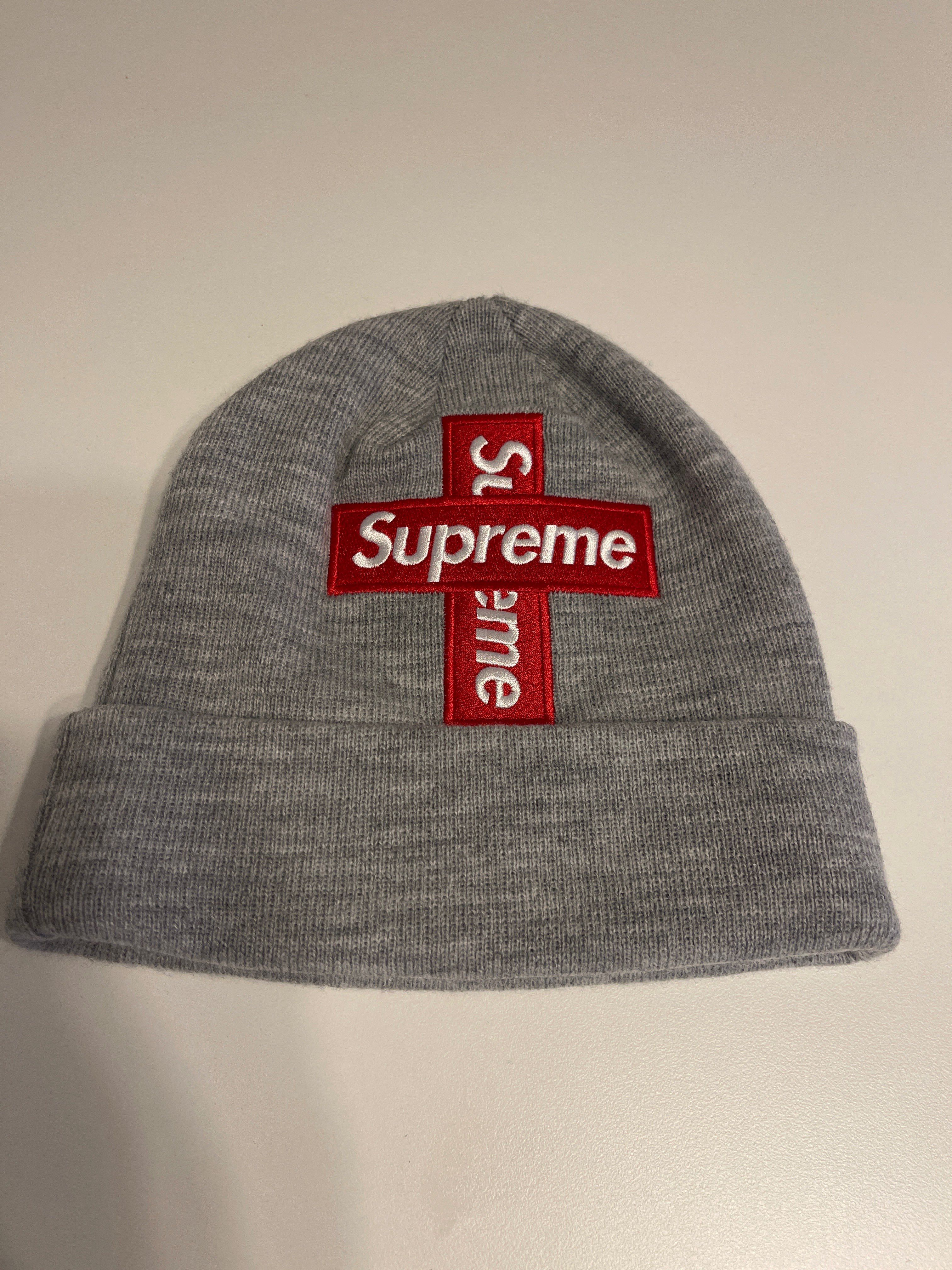 Supreme New Era® Cross Box Logo Beanie "Grey"