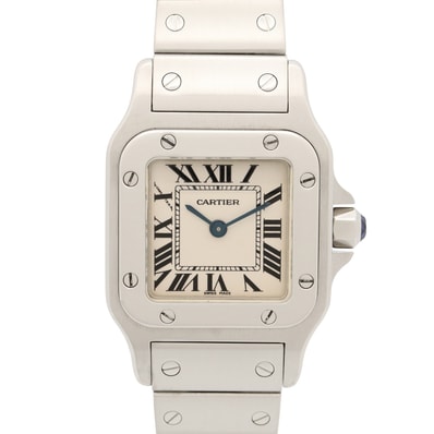 カルティエ CARTIER サントス ガルベ SM 腕時計 時計 ステンレススチール レディース シルバー系 W20056D6 【中古】