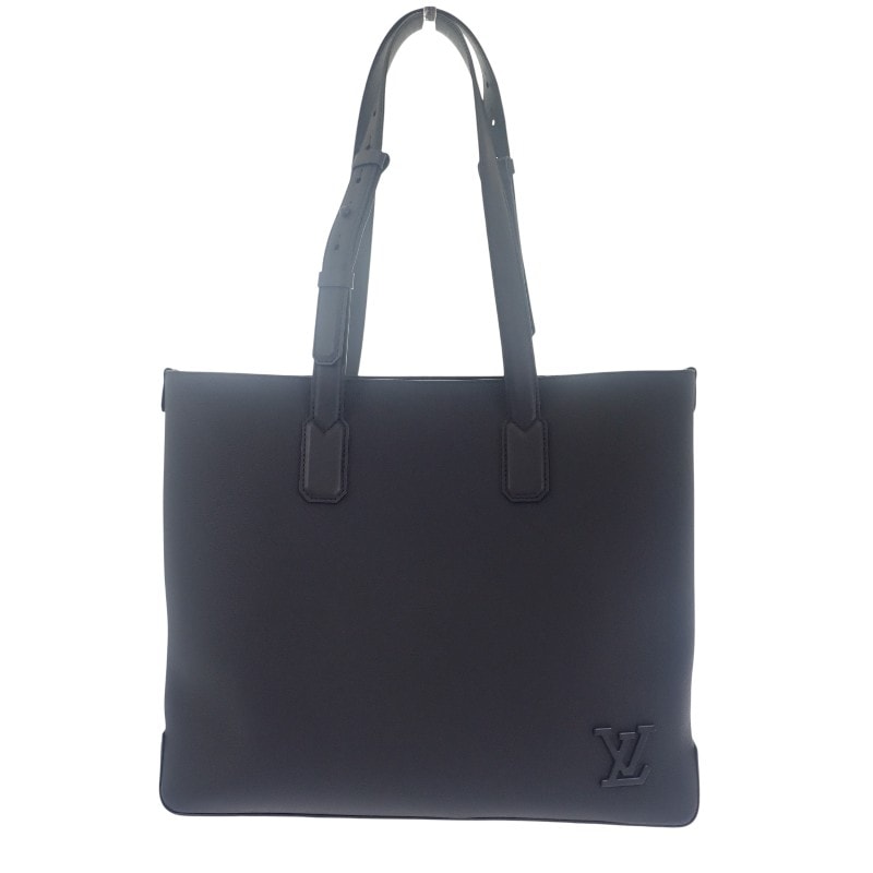 ルイヴィトン LOUIS VUITTON LV アエログラム ファストライントート M22481 トートバッグ カーフ ブラック メンズ レディース【中古】【Aランク】