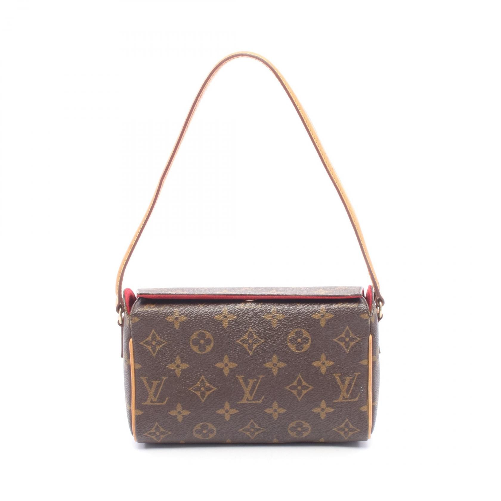 ルイ・ヴィトン LOUIS VUITTON レシタル モノグラム ハンドバッグ バッグ PVCコーティングキャンバス レザー モノグラム レディース ブラウン系 M51900 【中古】