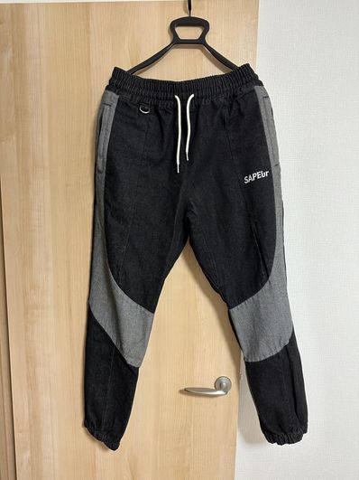 SAPEur DENIM TRACK PANTS "Black"
