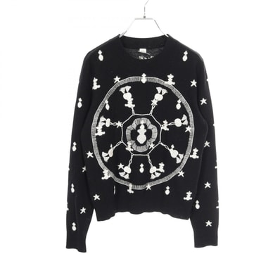 エルメス HERMES Poste et Cavalerie ニット 衣料品 トップス カシミヤ レディース ブラック系 / ホワイト系 【中古】