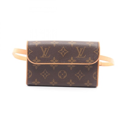 ルイ・ヴィトン LOUIS VUITTON ポシェットフロランティーヌ モノグラム ウエストバッグ ボディバッグ バッグ PVCコーティングキャンバス レザー モノグラム レディース ブラウン系 M51855 【中古】