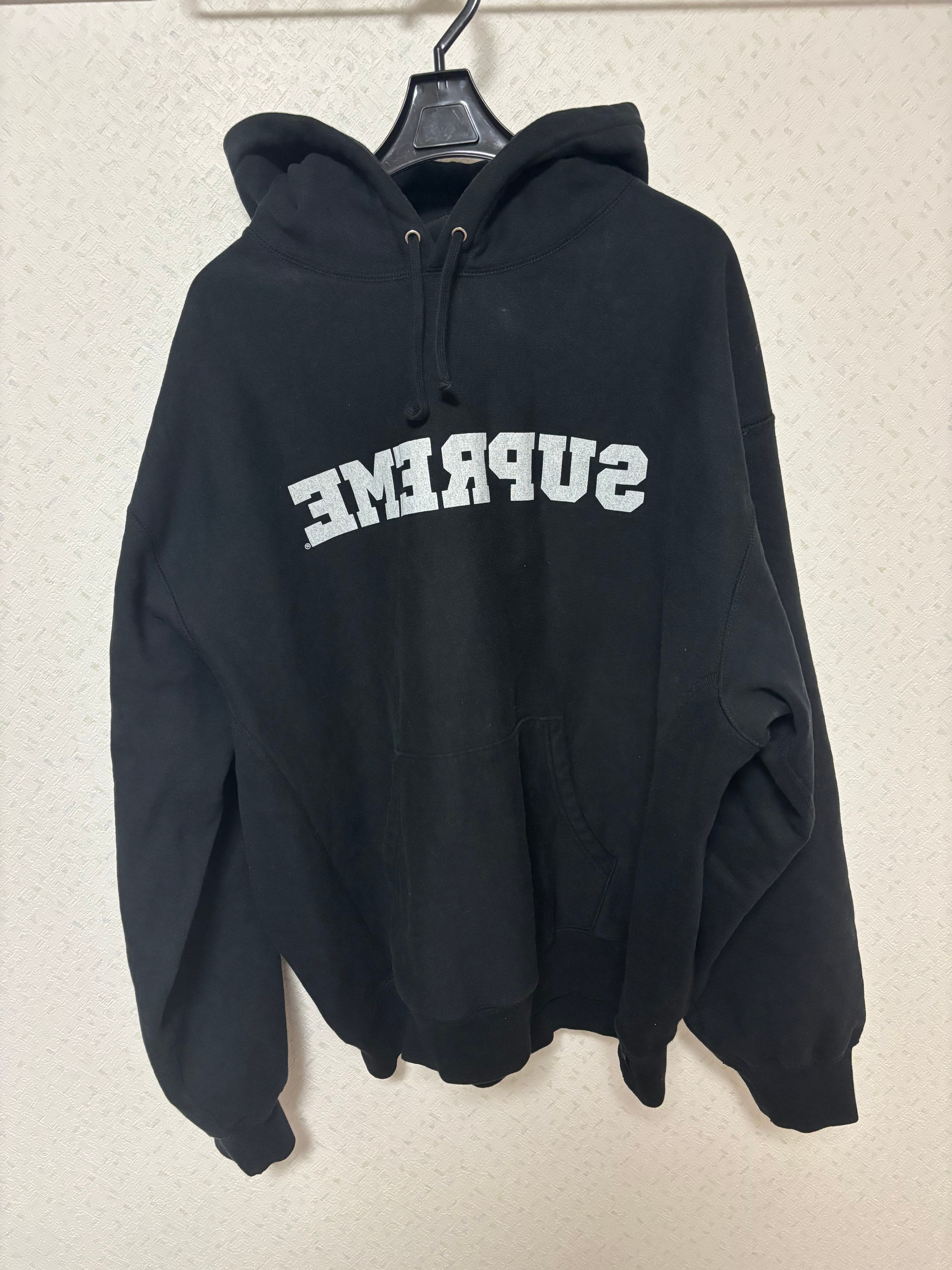 Supreme Reverse Hooded Sweatshirt "Black"