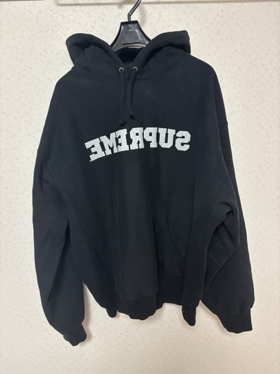 Supreme Reverse Hooded Sweatshirt "Black"