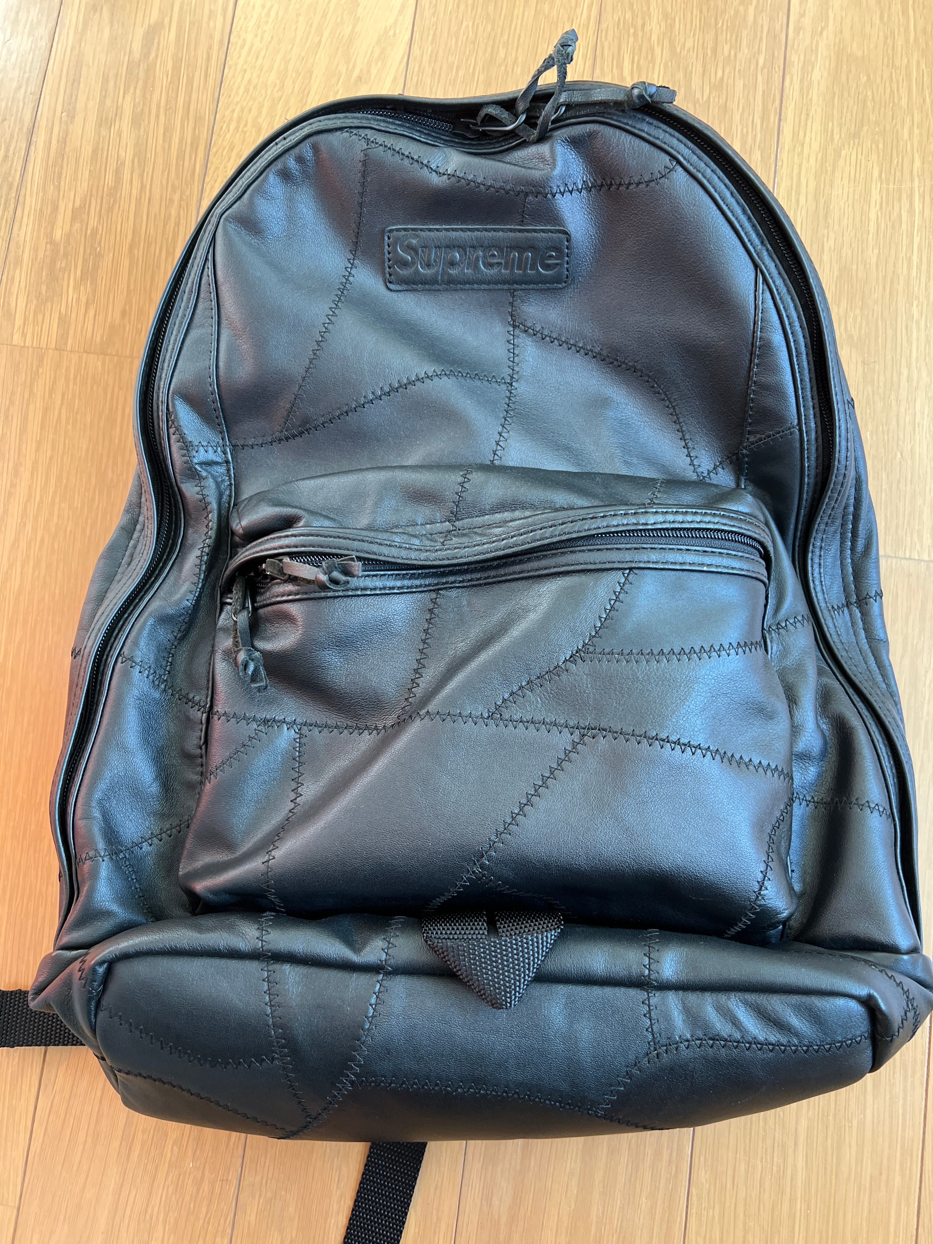 Supreme Patchwork Leather Backpack 23L "Black"