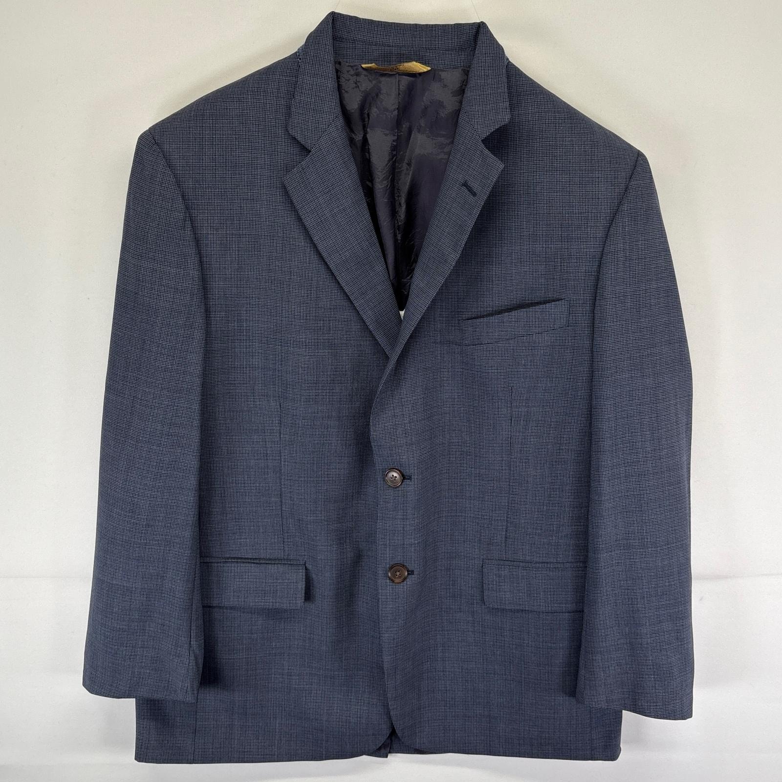 古着 ブルックスブラザーズ Brooks Brothers テーラードジャケット ブレザー スーツ チェック 千鳥格子 42S  ブルー メンズ