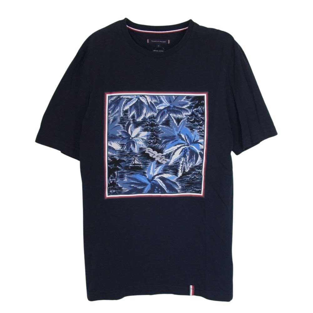 TOMMY HILFIGER トミーヒルフィガー Tシャツ プリント 半袖 Tシャツ ネイビー系 M【中古】