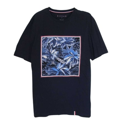 TOMMY HILFIGER トミーヒルフィガー Tシャツ プリント 半袖 Tシャツ ネイビー系 M【中古】